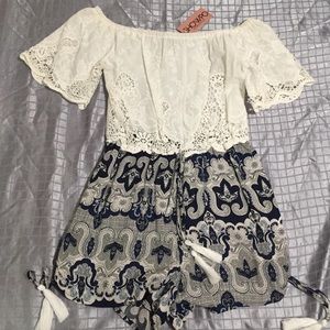 NWT ShowPo Off-shoulder Romper with Tie